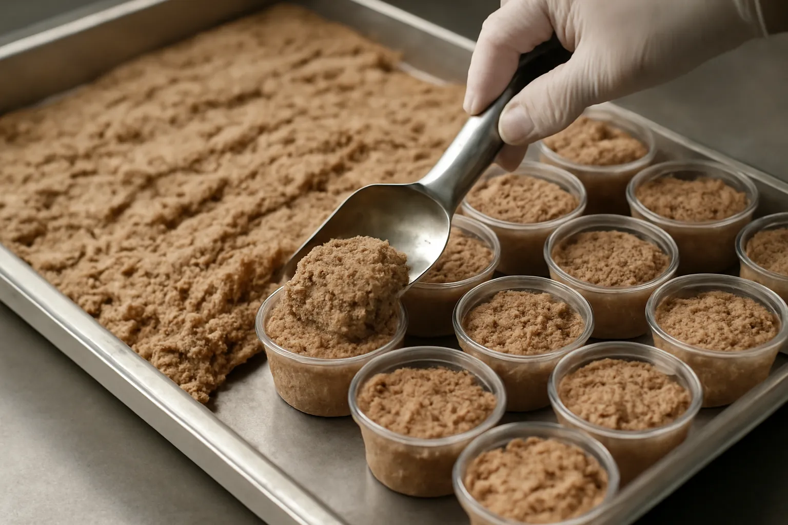 Khay pate lớn chia thành nhiều hộp nhỏ